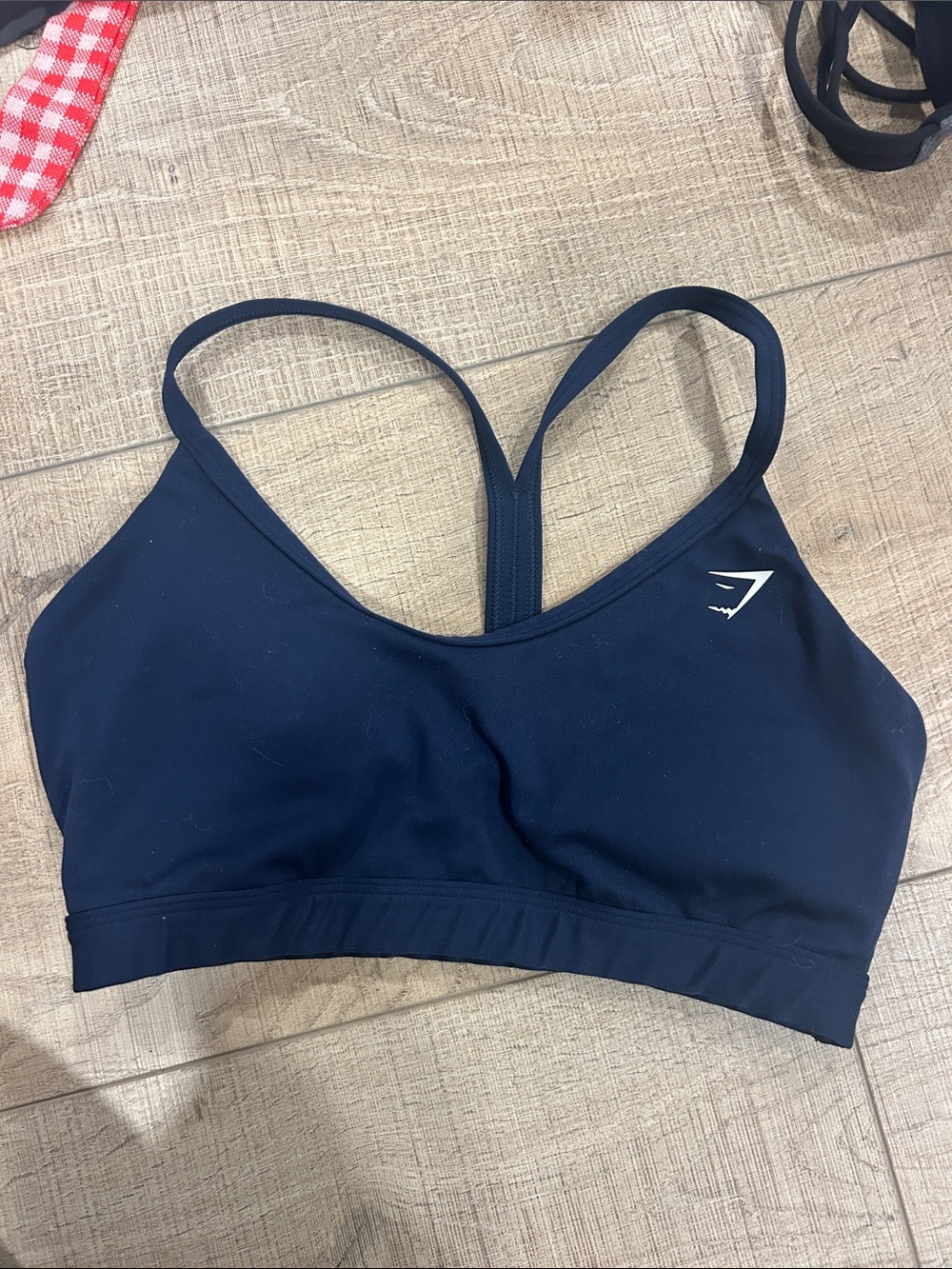 Gymshark Navy Strappy V-Back Sports Bra